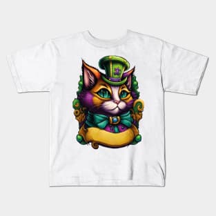 Cat Mardi Gras Kids T-Shirt